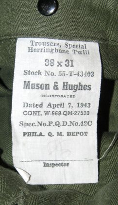 M1942 HBT Trousers