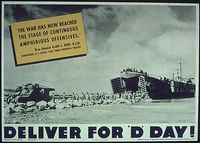 Affiches de propagande, incitant la production de bateaux de transport de troupes pour le D-DAY.